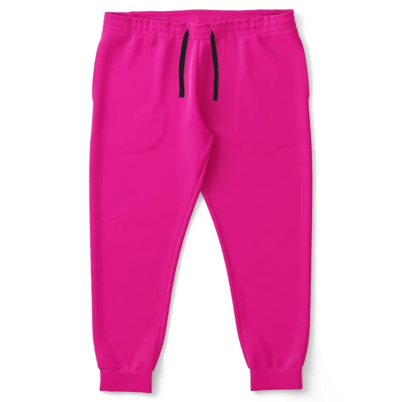 Bright Magenta Joggers | Unisex | with PLUS sizes | Bright Pure Magenta | C0M100Y0K0