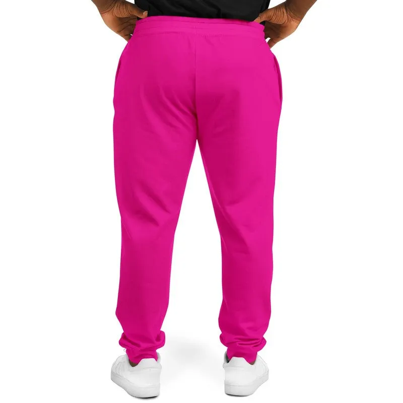 Bright Magenta Joggers | Unisex | with PLUS sizes | Bright Pure Magenta | C0M100Y0K0