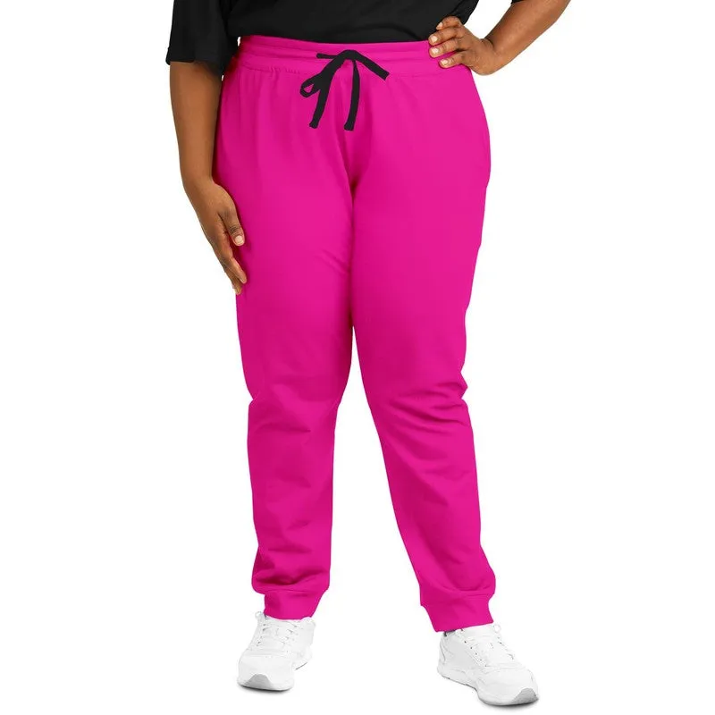 Bright Magenta Joggers | Unisex | with PLUS sizes | Bright Pure Magenta | C0M100Y0K0