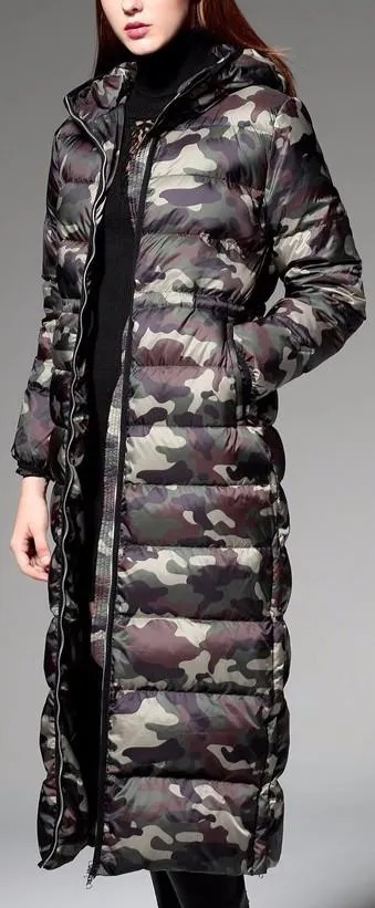 Camouflage Puffer Coat