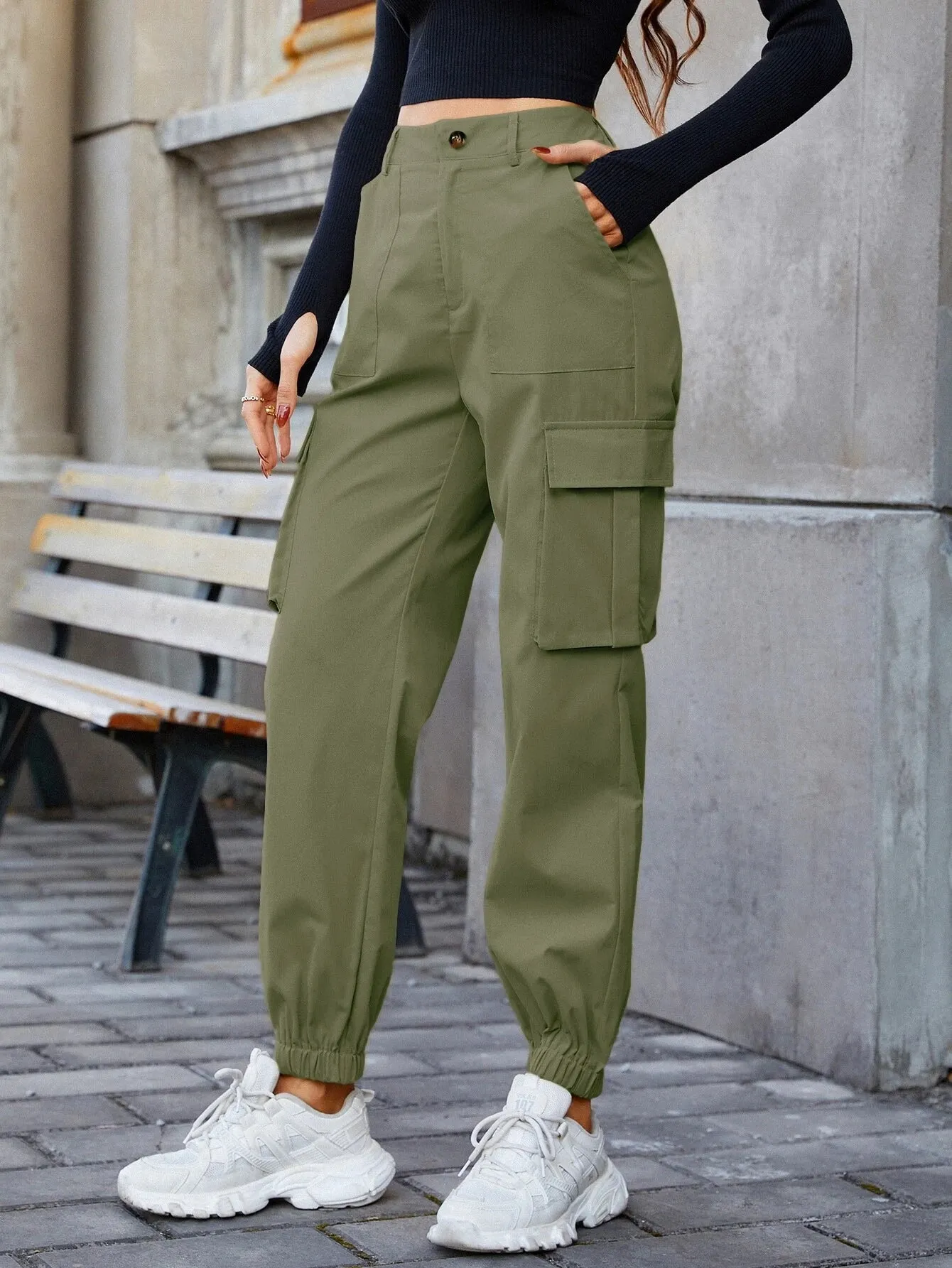 Cargo Pants With Slant Pockets