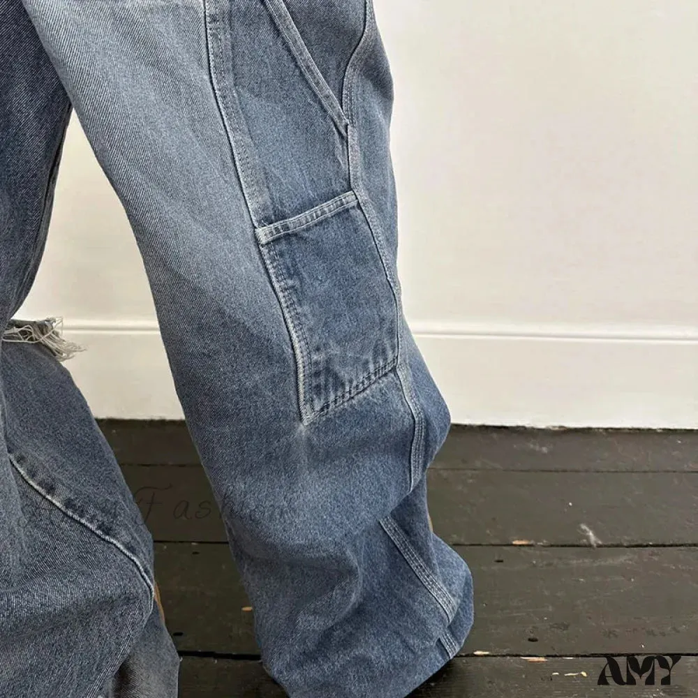 Casual Loose Baggy Distressed Stylish Comfortable Trendy Modern Unique Classic Jean