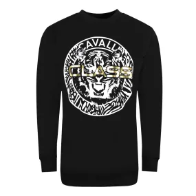 Cavalli Class Large Circle Logo Black Sweatshirt