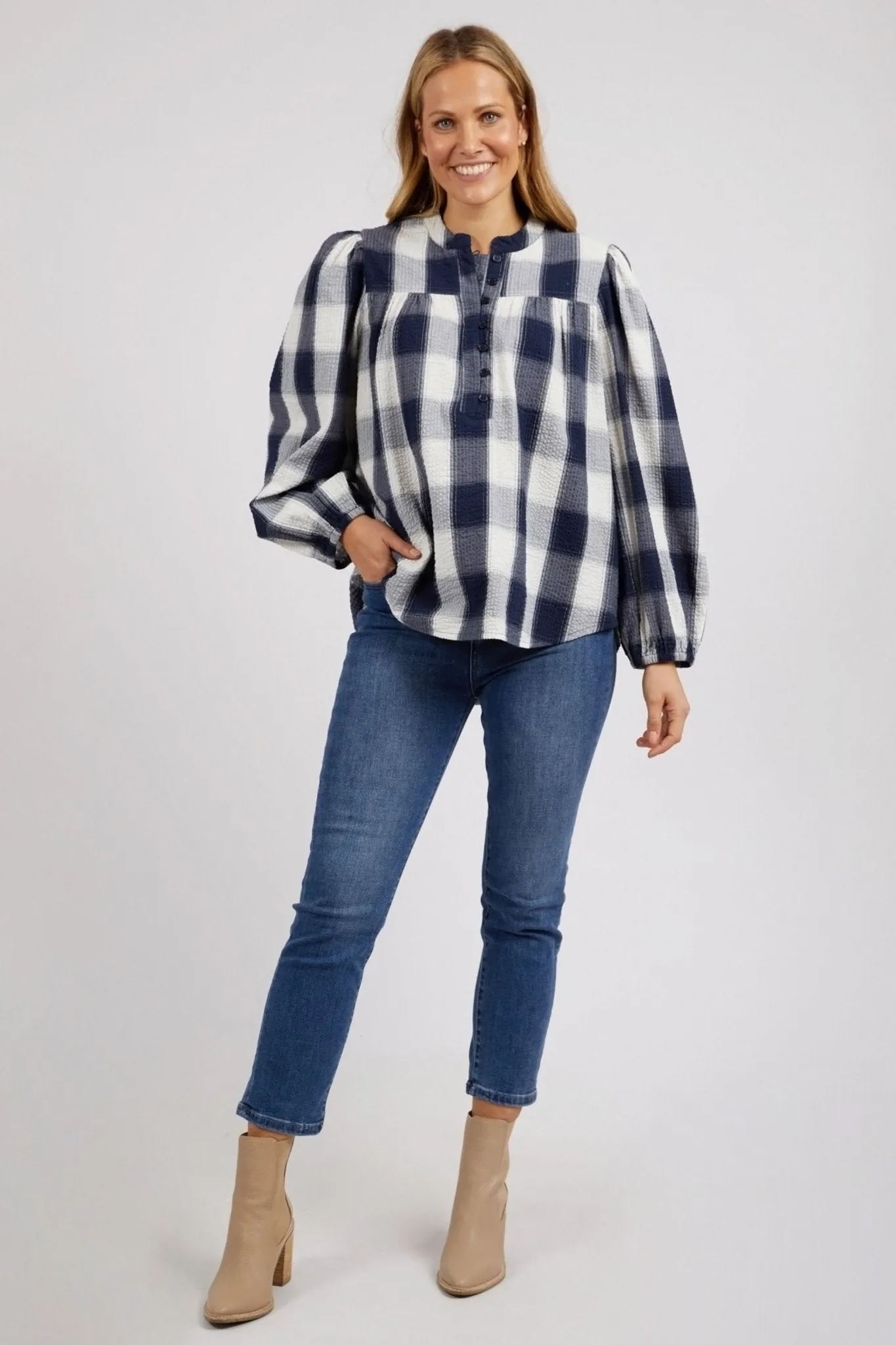 CEDAR CHECK BLOUSE - 8138015