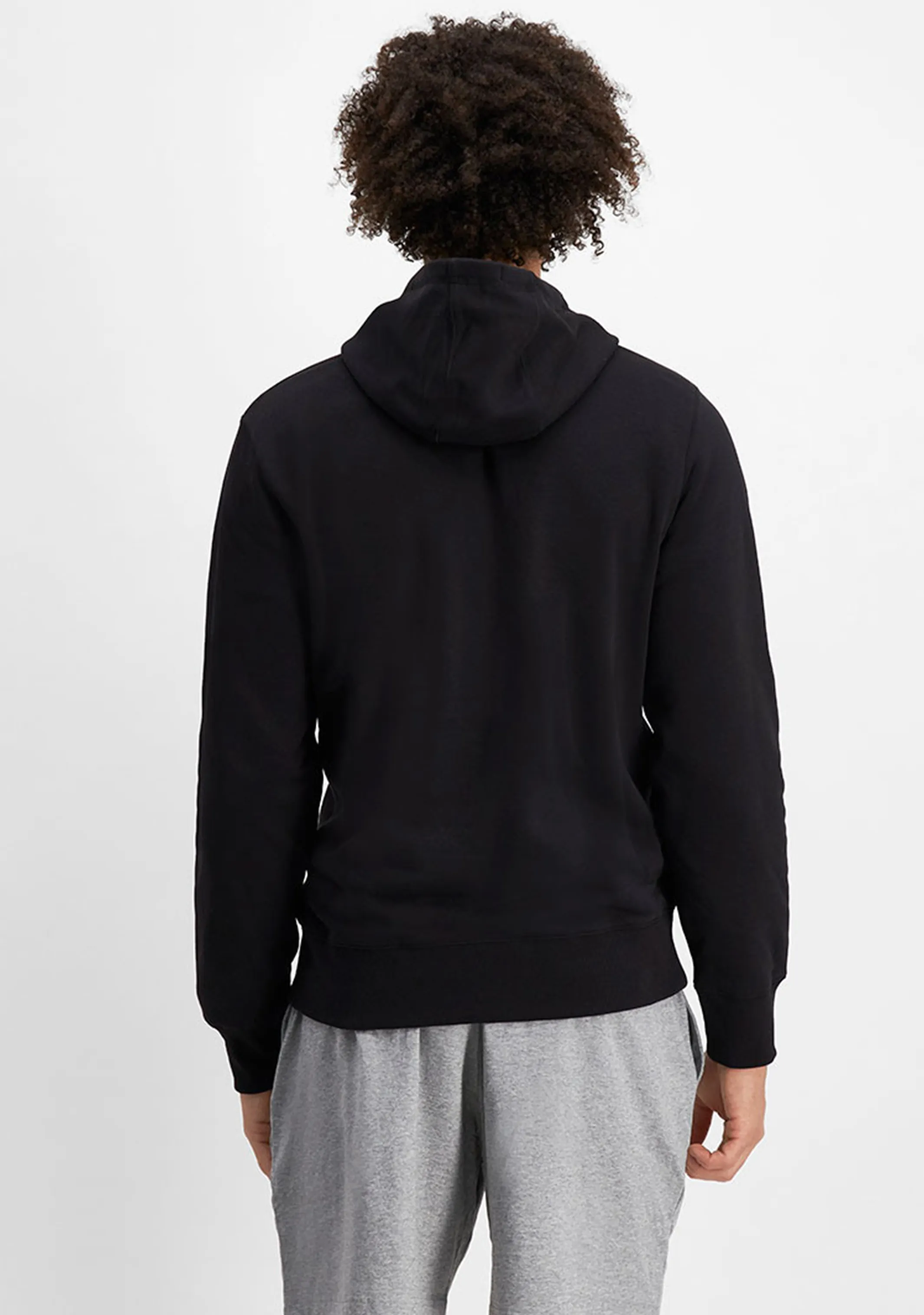 Champion Mens Script Hoodie Black <br> AY79N BLK