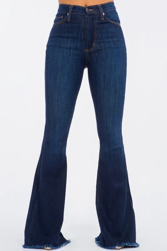 Classic Flare Denim Jean in Dark Wash