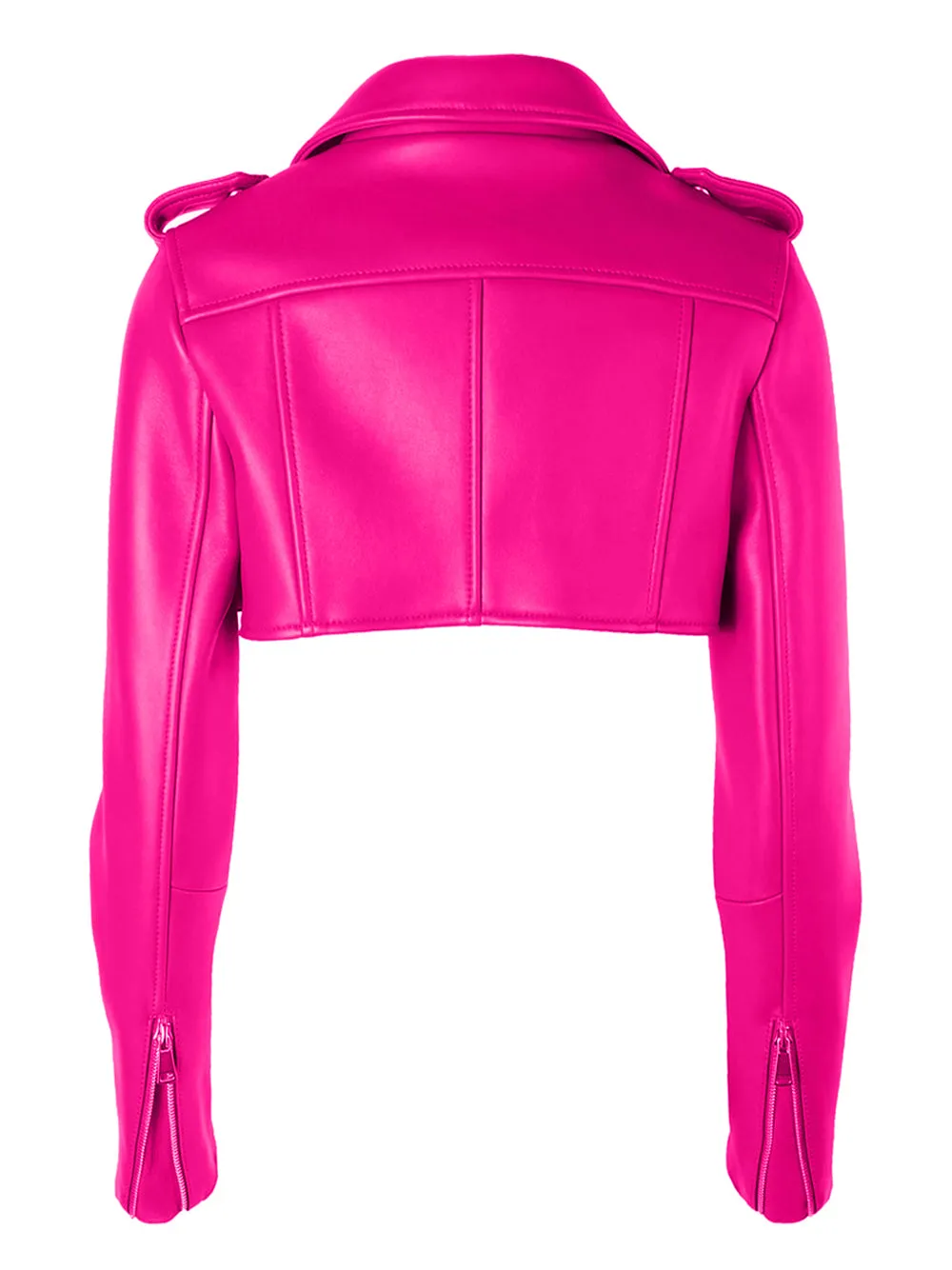 CLISTA Cropped Leather Jacket