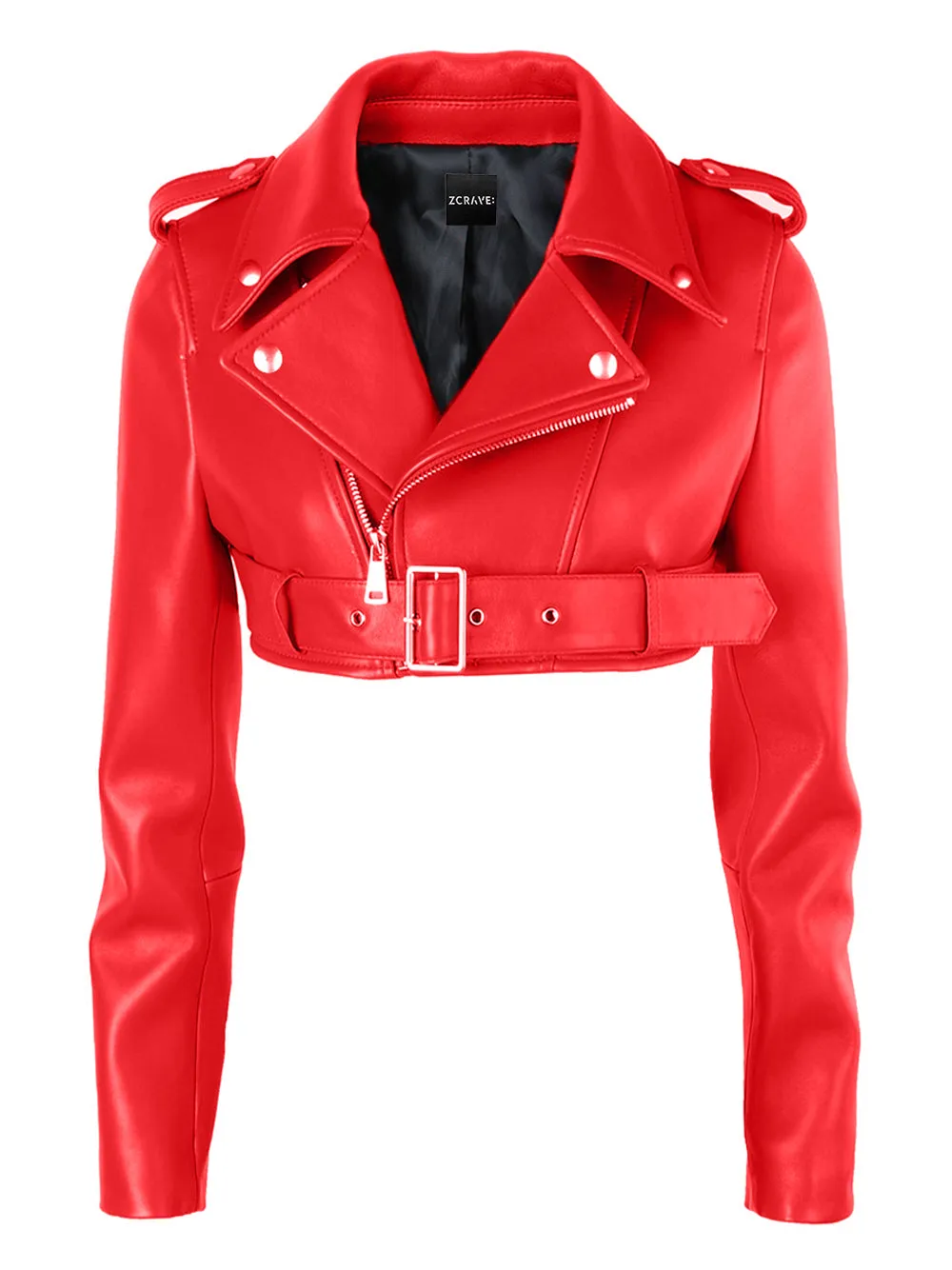 CLISTA Cropped Leather Jacket