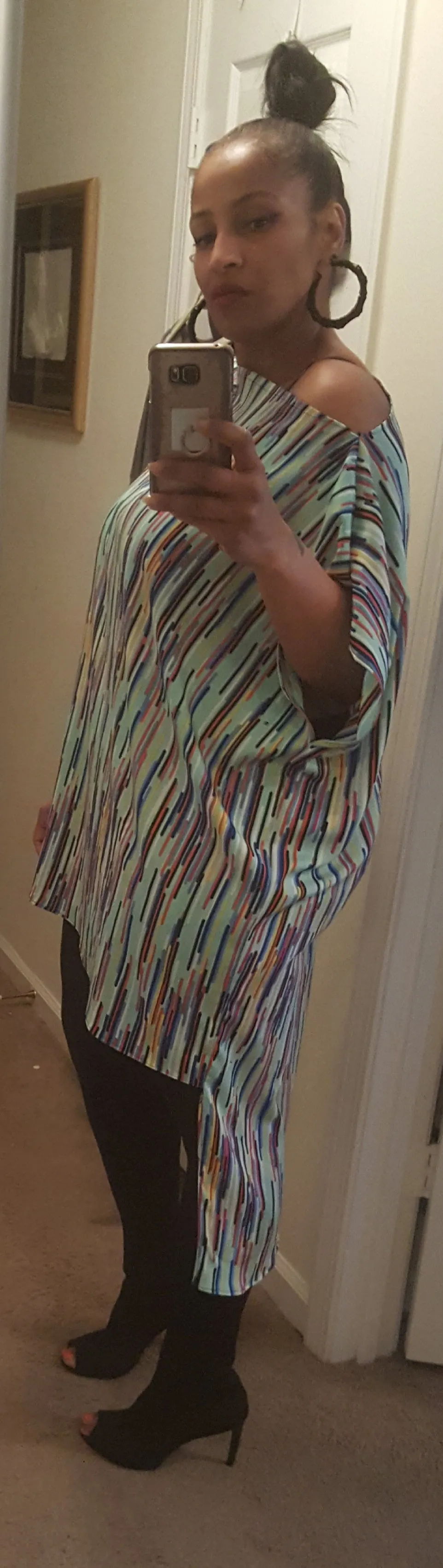 Cold Shoulder Stripy Tunic