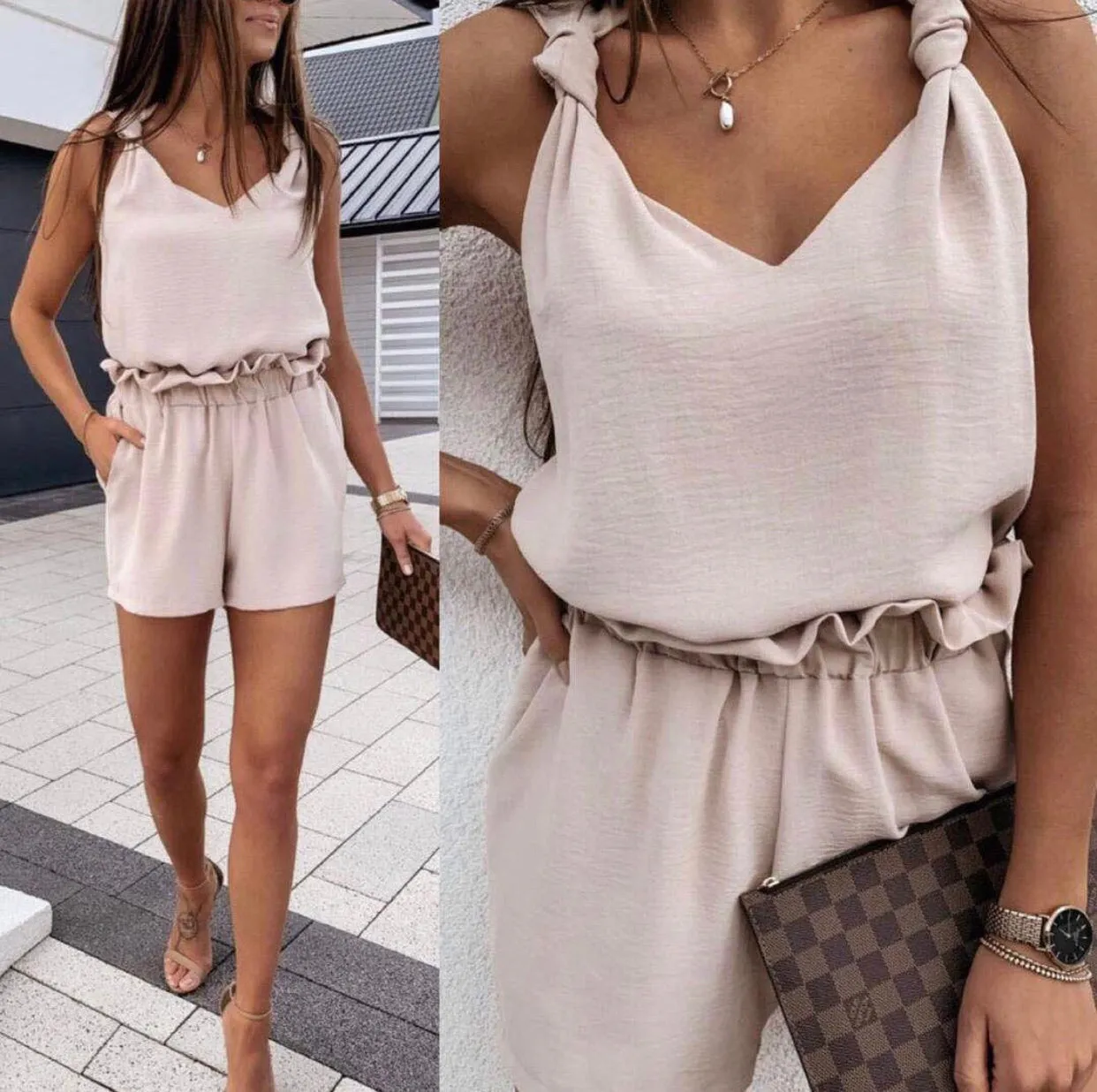 Completo canotta e short nude