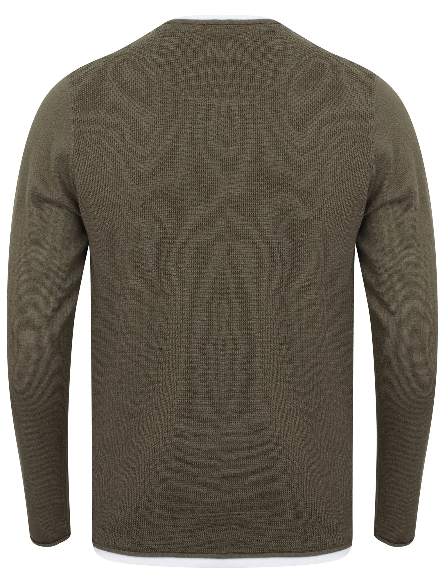 Conga Textured Jumper With Inner Mock T-Shirt In Amazon Khaki - Dissident