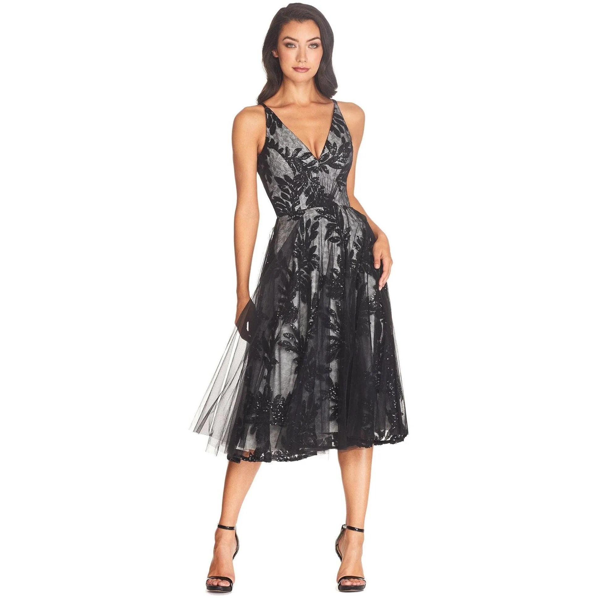 Courtney Sequin Overlay Dress