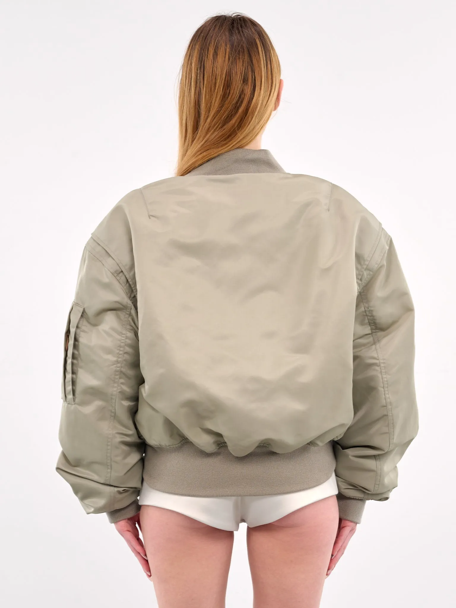 Cropped Broad Bomber Jacket (1007-CROPPED-BROAD-GREY)