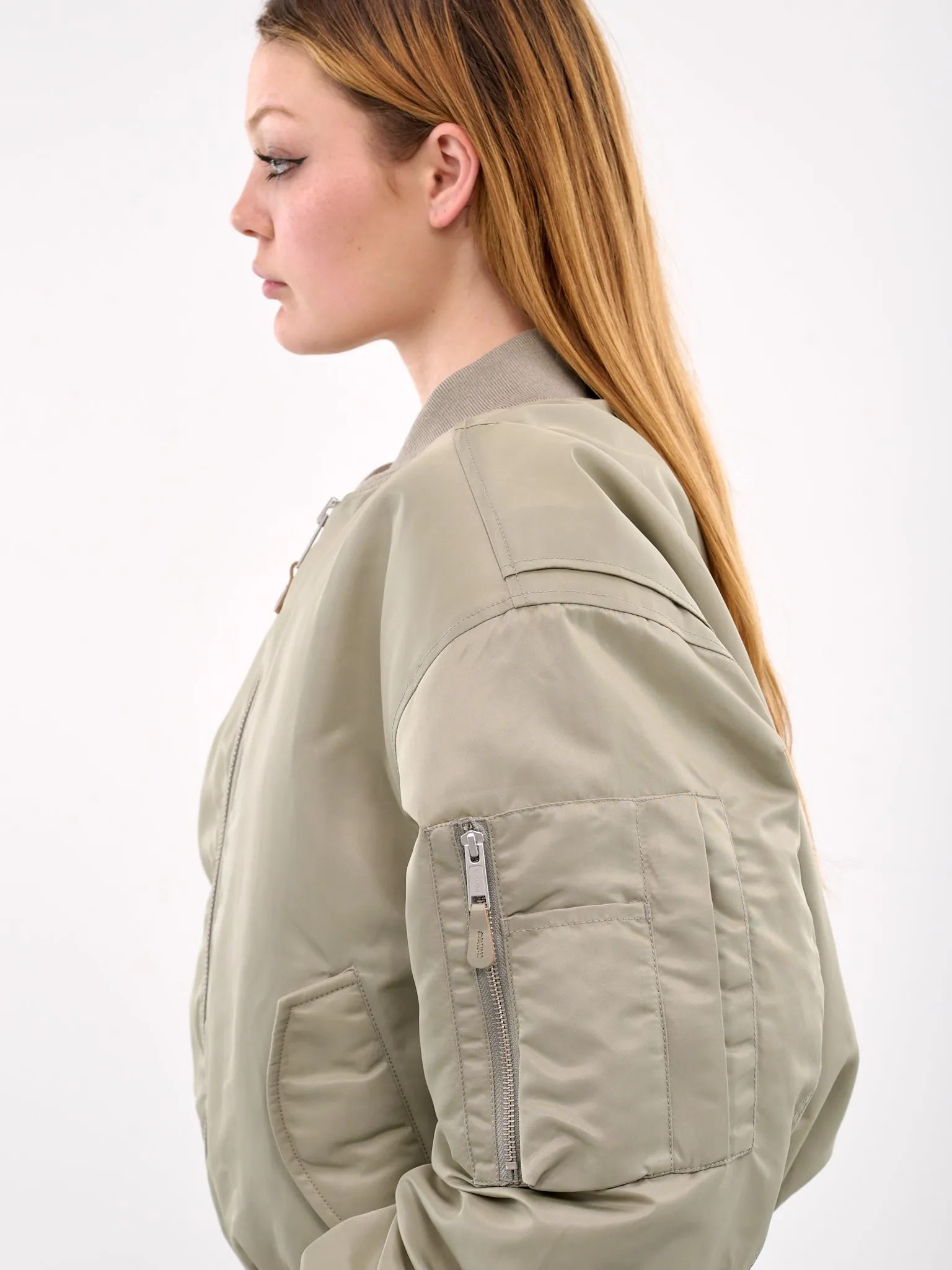 Cropped Broad Bomber Jacket (1007-CROPPED-BROAD-GREY)