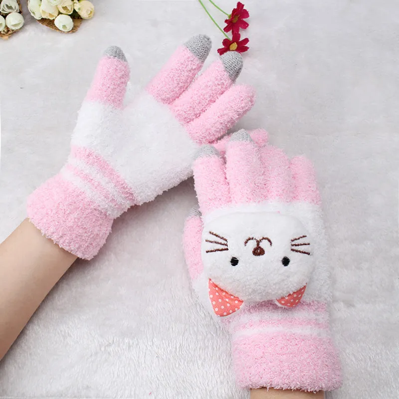 Cute Cartoon Character Stretchable Gloves