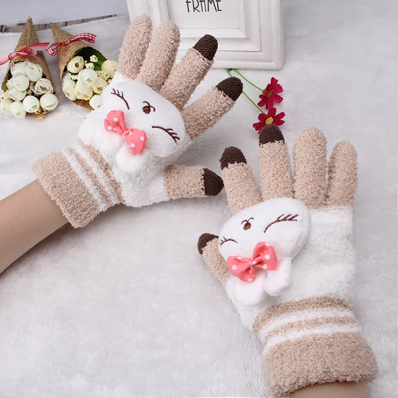 Cute Cartoon Character Stretchable Gloves