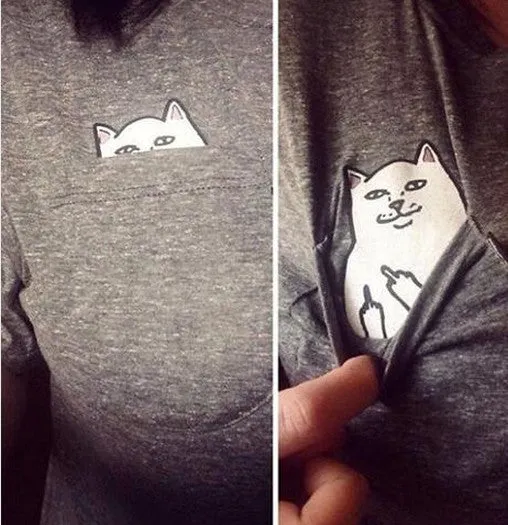 Cute Printed PocketTees