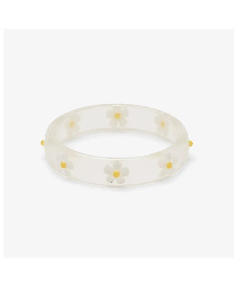 Daisy Resin Ring Clear