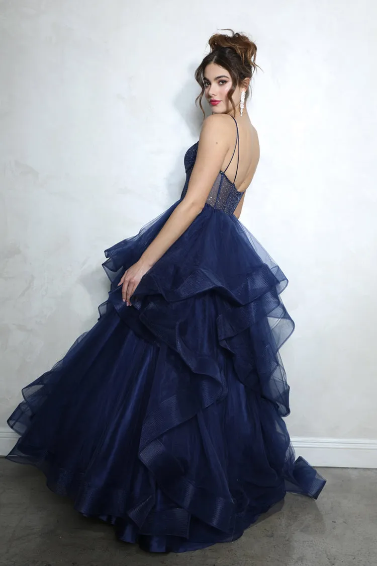 DARELLA Romantic Tulle Layered Prom & Formal Dress