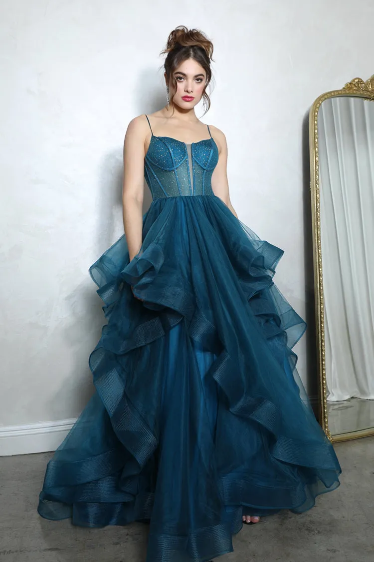 DARELLA Romantic Tulle Layered Prom & Formal Dress