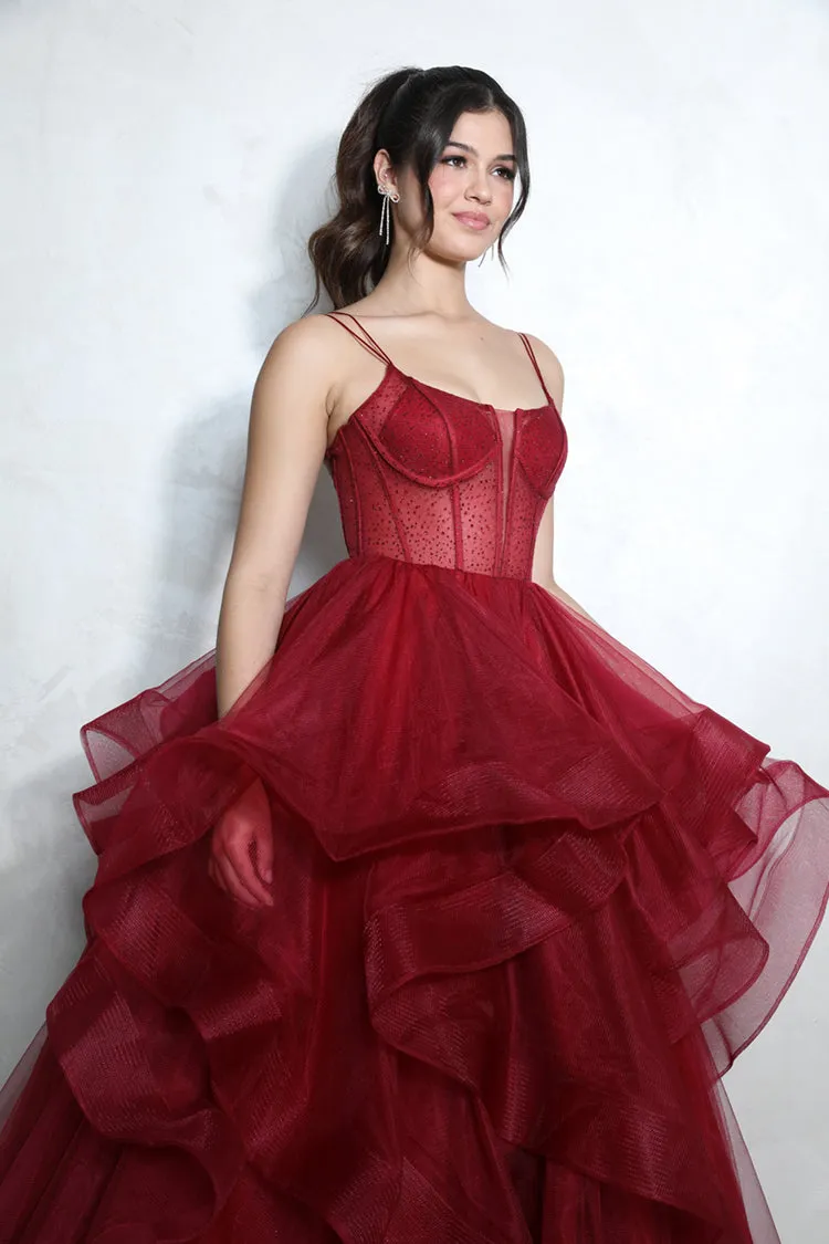 DARELLA Romantic Tulle Layered Prom & Formal Dress