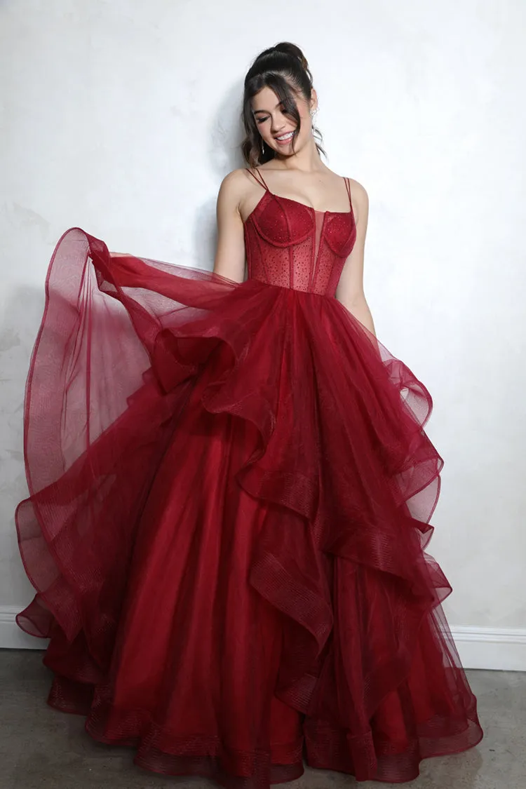 DARELLA Romantic Tulle Layered Prom & Formal Dress