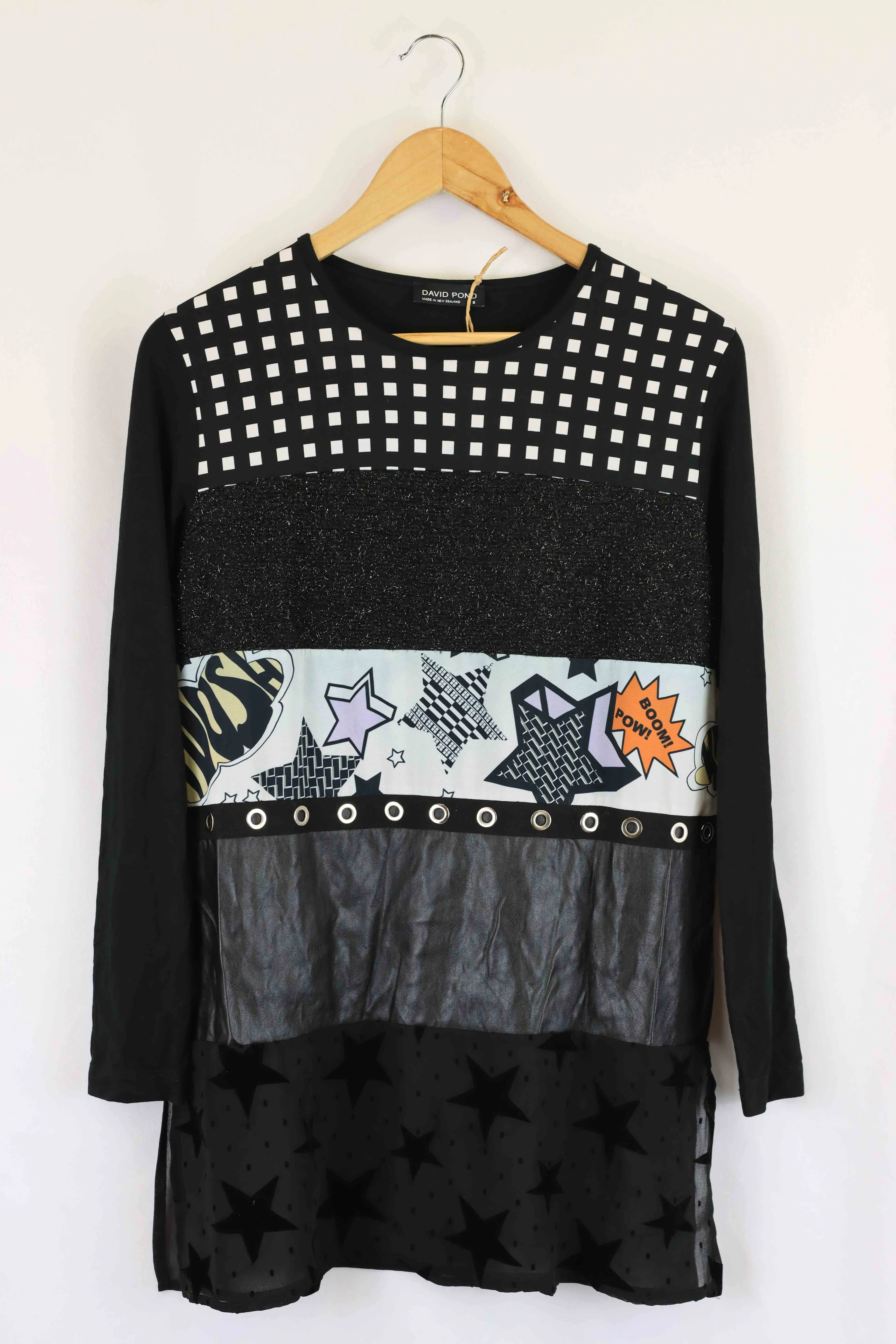 David Pond Black Long Sleeve Top 8