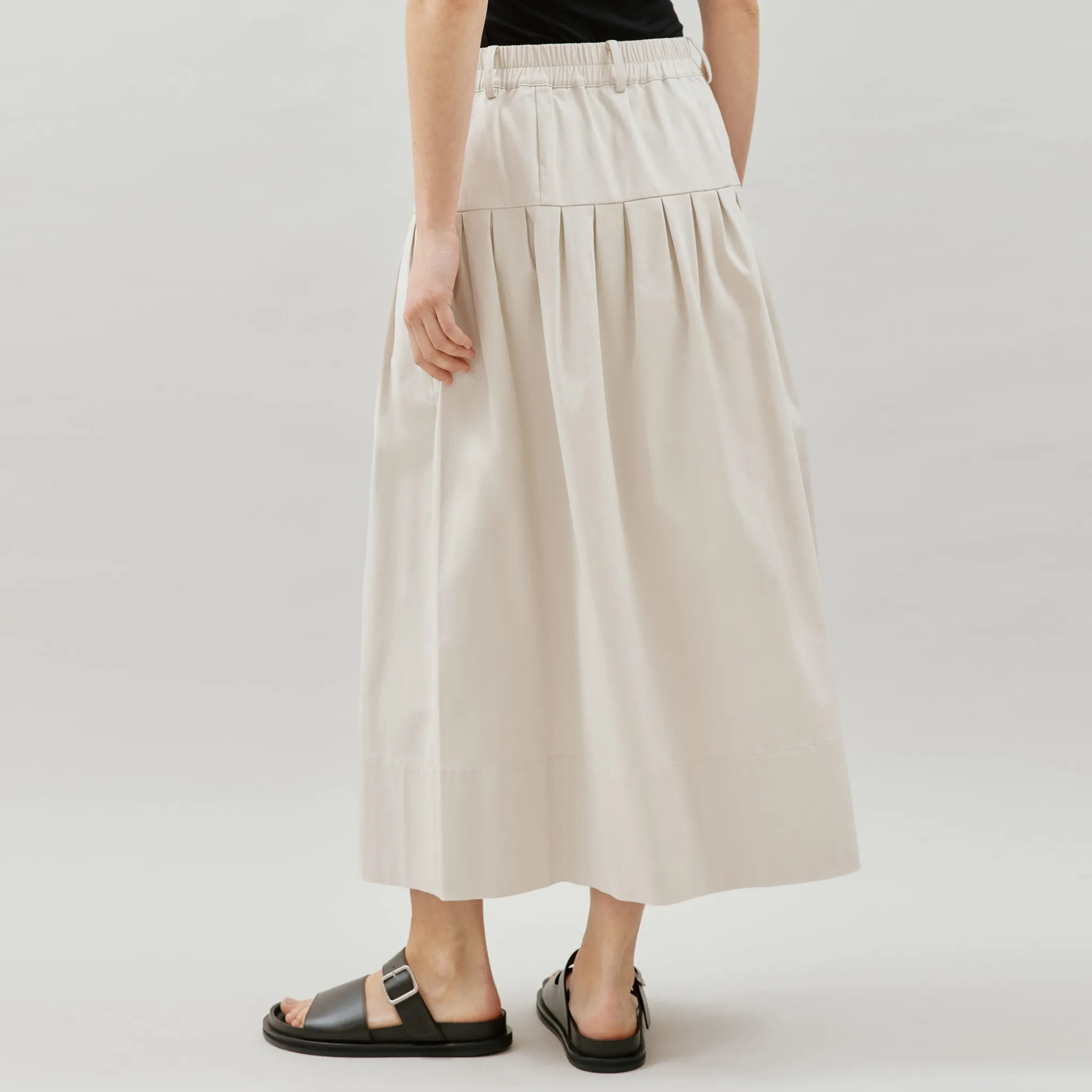 Deep Waist Maxi Skirt