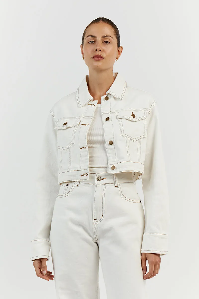 DEVIN OFF WHITE CROPPED JACKET