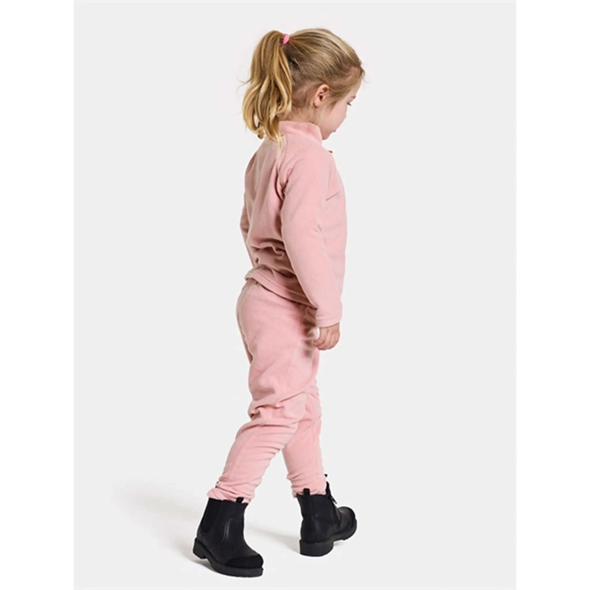 Didriksons Soft Pink Monte Kids Fleece Pants