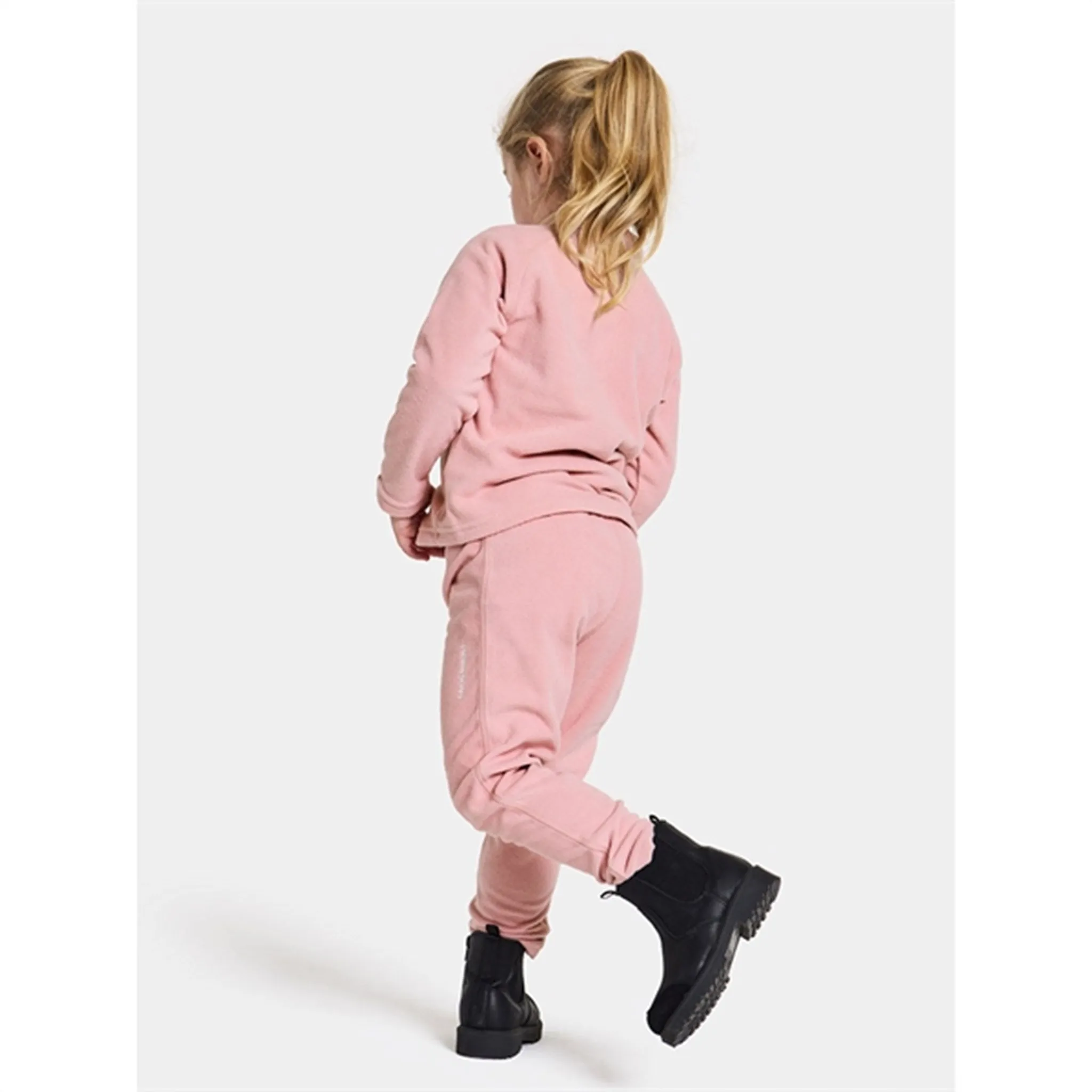 Didriksons Soft Pink Monte Kids Fleece Pants