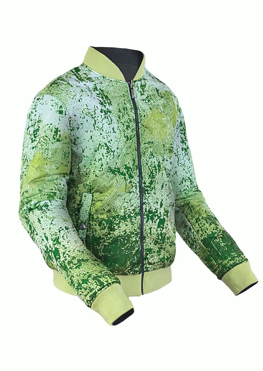 DOUBLE FACE BOMBER JACKET  GERONIMO GREEN GRUNGE