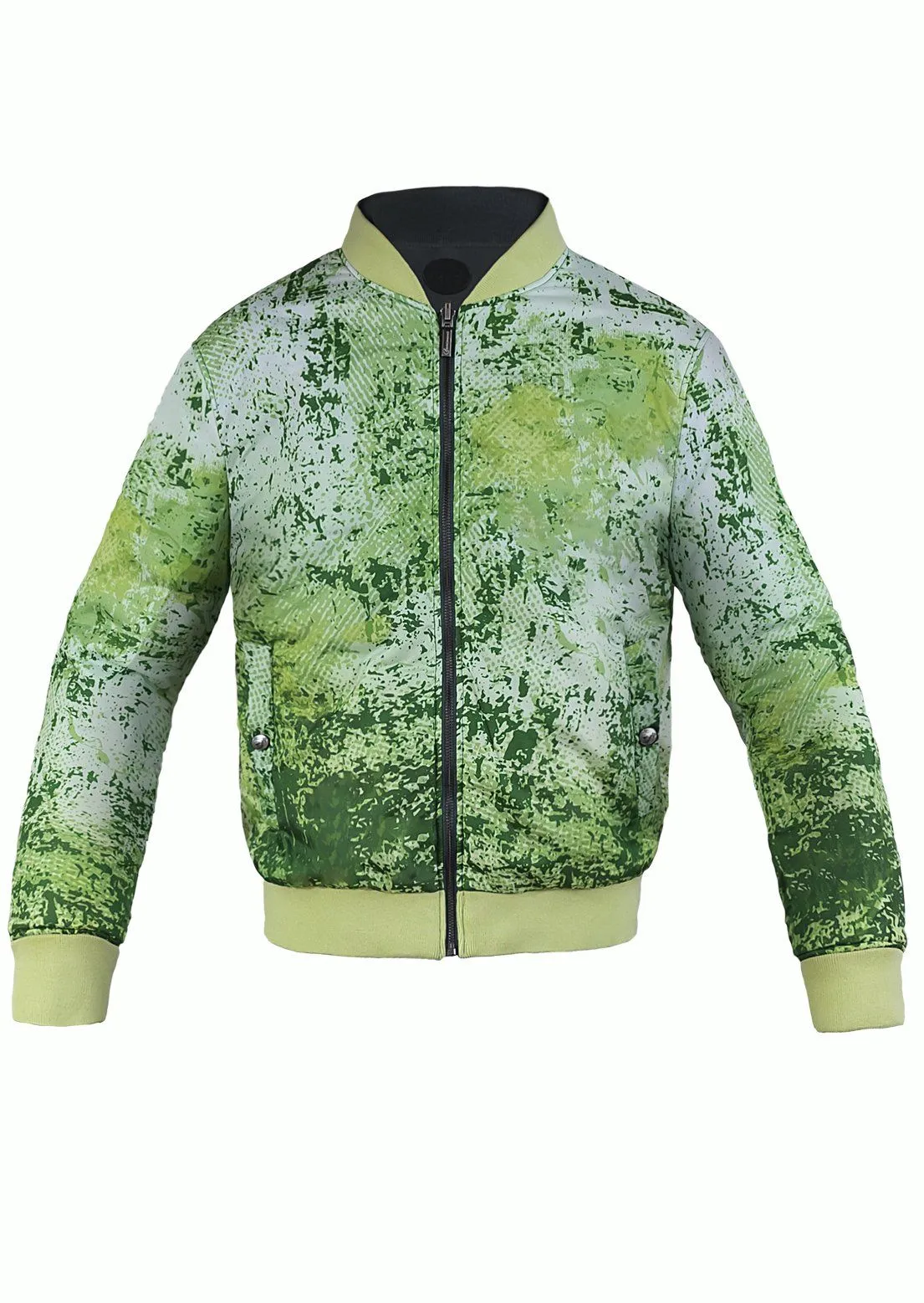 DOUBLE FACE BOMBER JACKET  GERONIMO GREEN GRUNGE