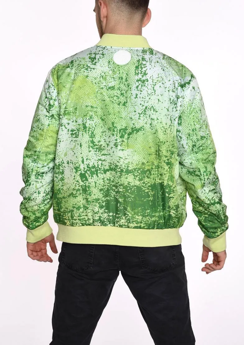 DOUBLE FACE BOMBER JACKET  GERONIMO GREEN GRUNGE