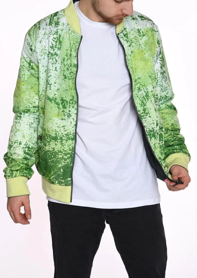 DOUBLE FACE BOMBER JACKET  GERONIMO GREEN GRUNGE