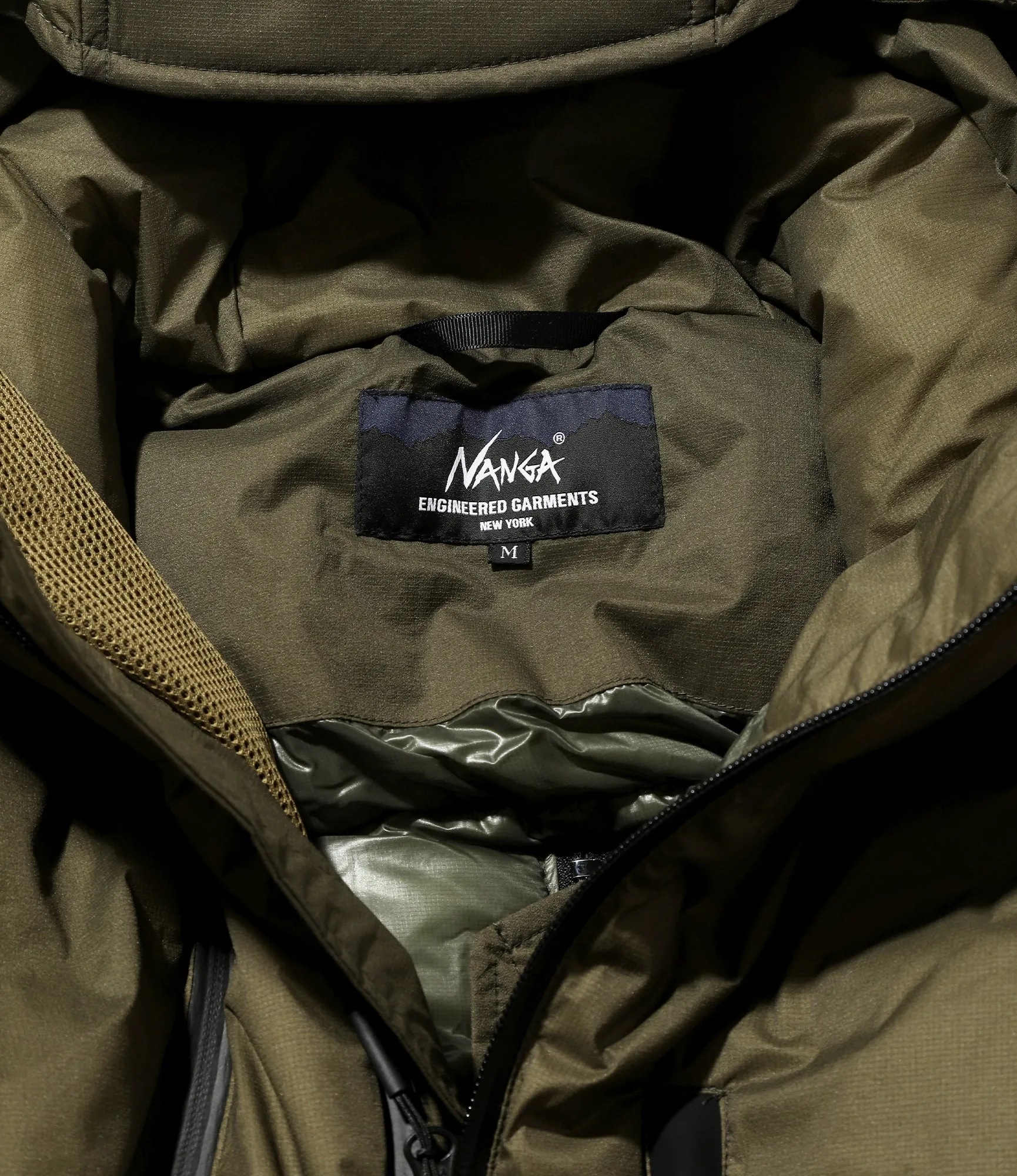 Down Zip Jacket – Olive Ripstop Nylon