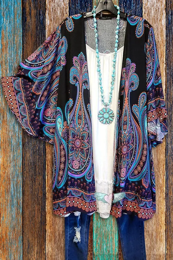 Dunnmall Casual Loose Printed Cardigan