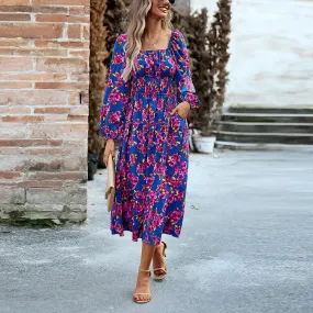 Elegant Flora Midi Dress