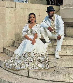 Embrace Tradition in Style: Simple Yet Stunning Habesha Couples Outfits