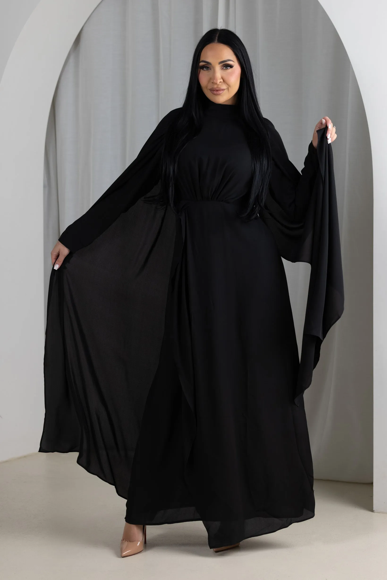 Eminent Cape Sleeve Dress