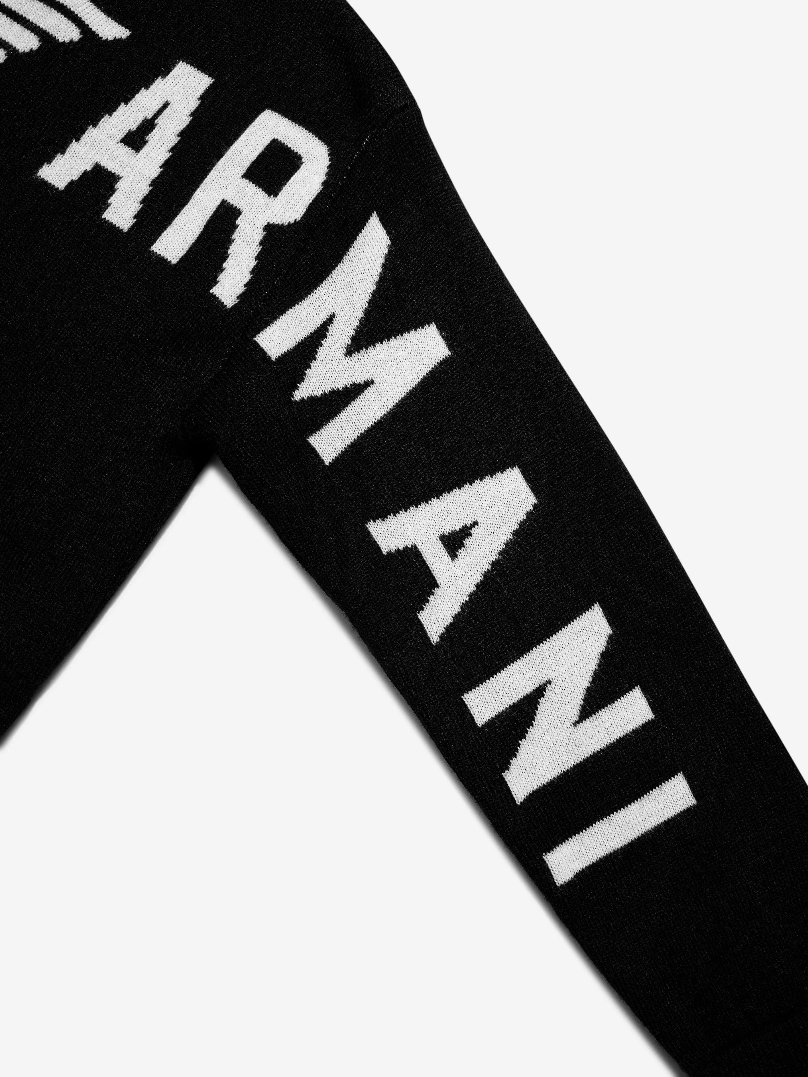 Emporio Armani Boys Wool Knitted Arm Logo Jumper