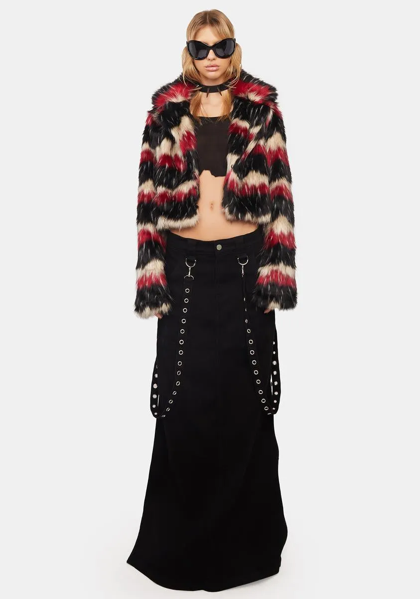 Faded Sunset Faux Fur Jacket