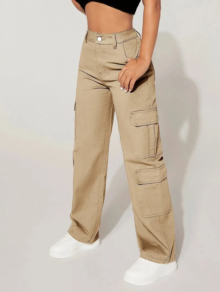 Flap Pocket Cargo Easy Wear Jeans