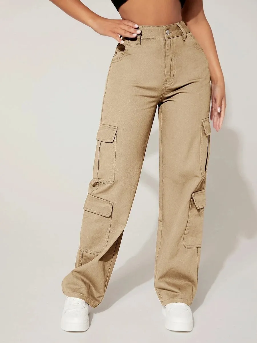 Flap Pocket Cargo Easy Wear Jeans