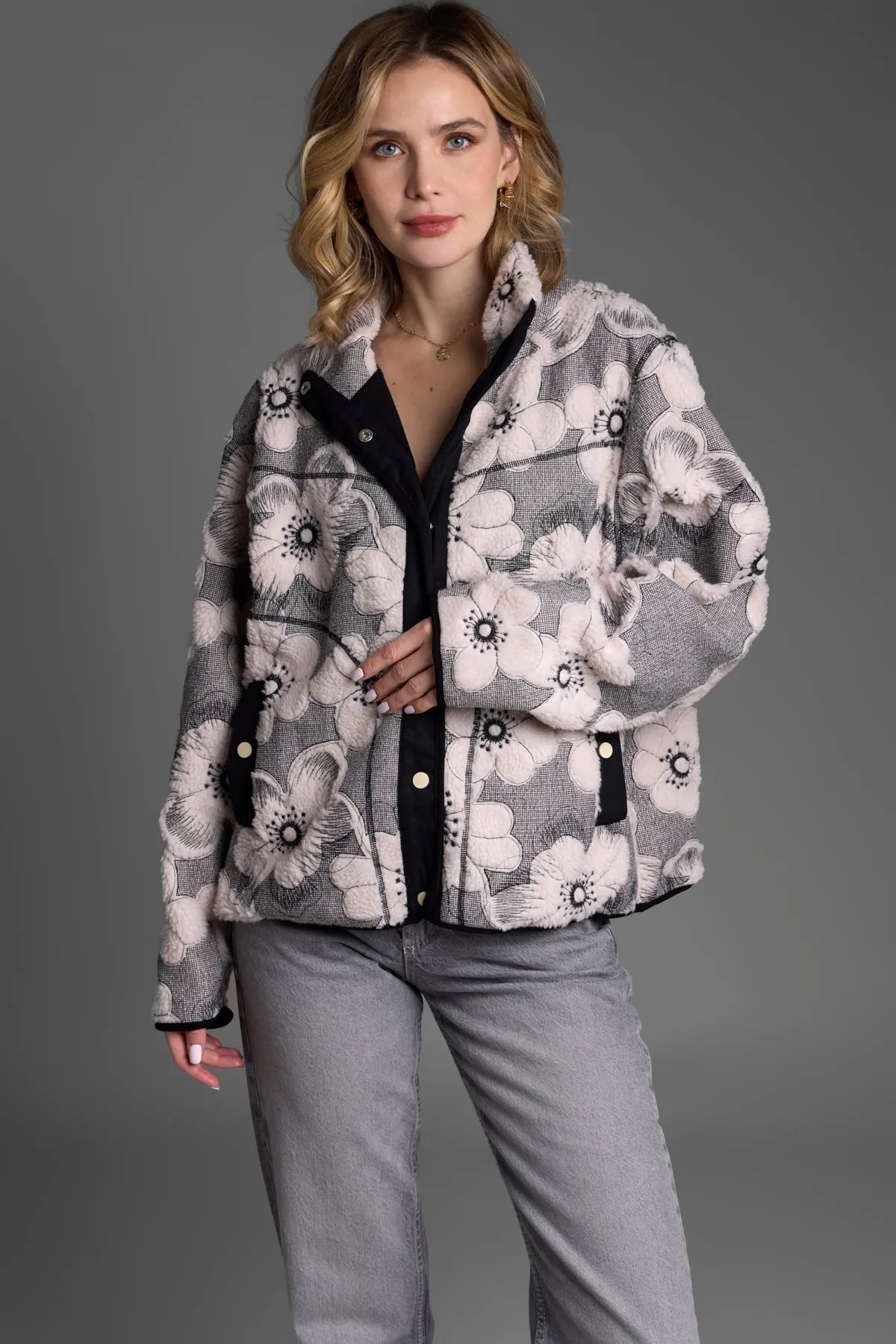 Floral Sherpa Jacket