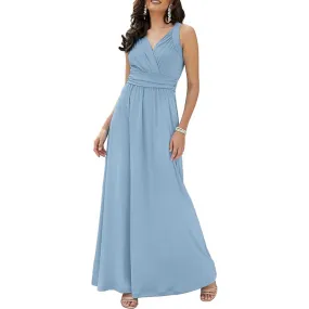 Flowy Bridesmaid Dress Cocktail Evening Gown Maxi Dress