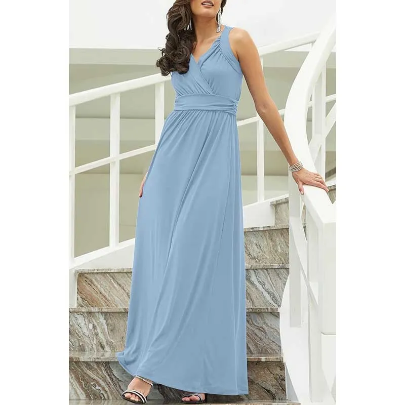 Flowy Bridesmaid Dress Cocktail Evening Gown Maxi Dress