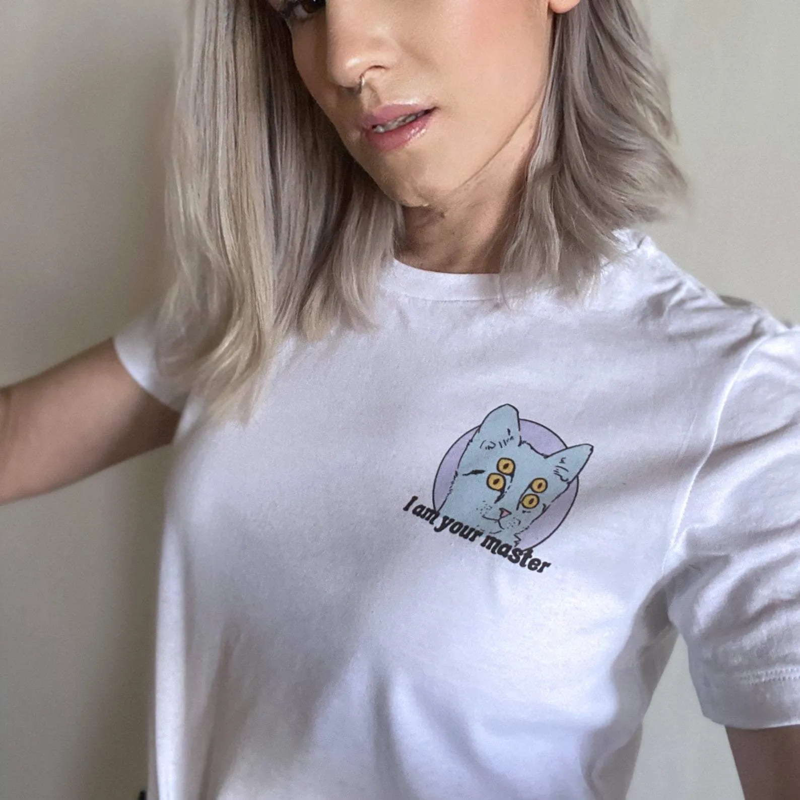 Four Eyed Cat Pocket Tee