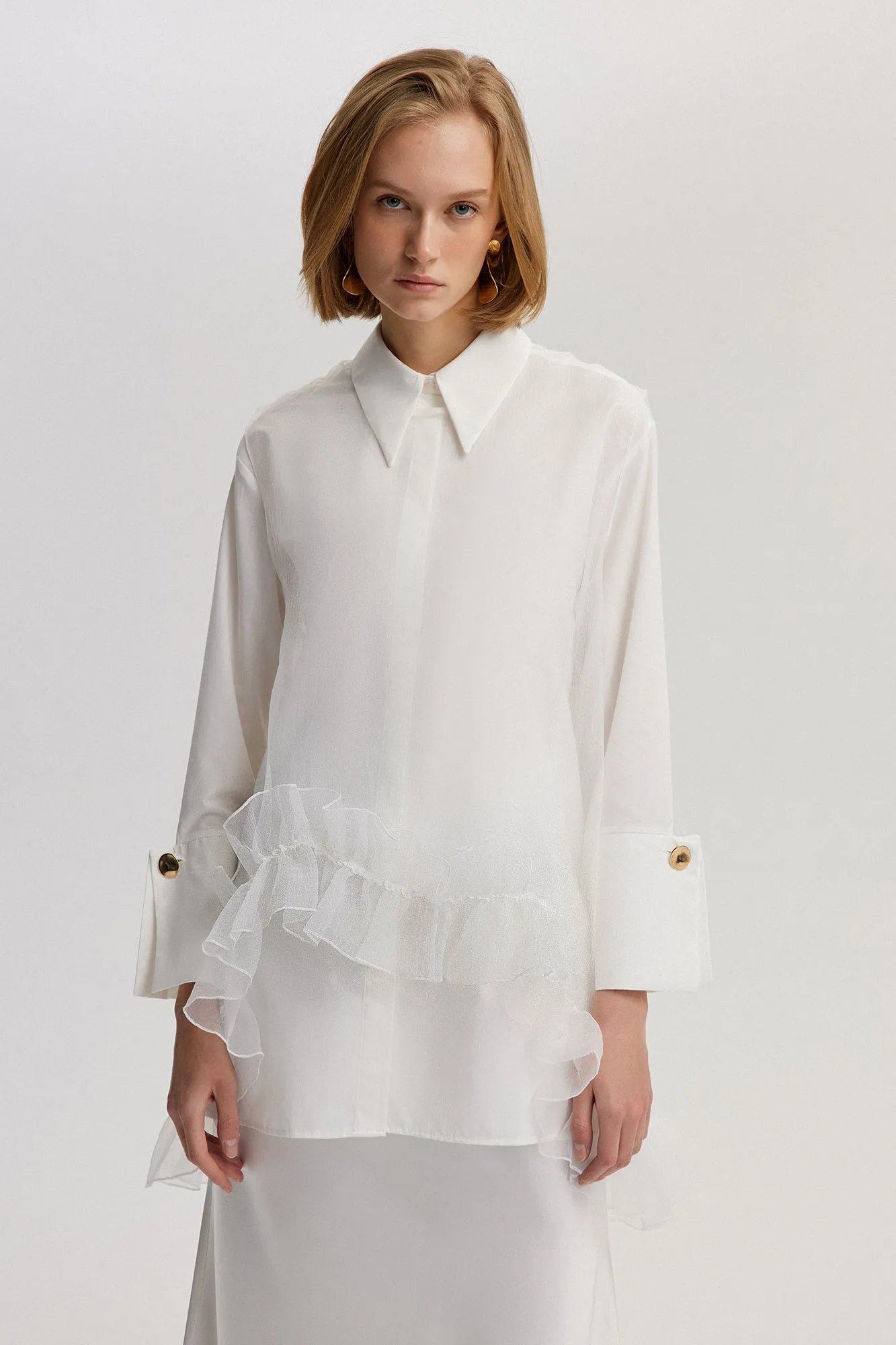 FRILLED ORGANZA TUNIC