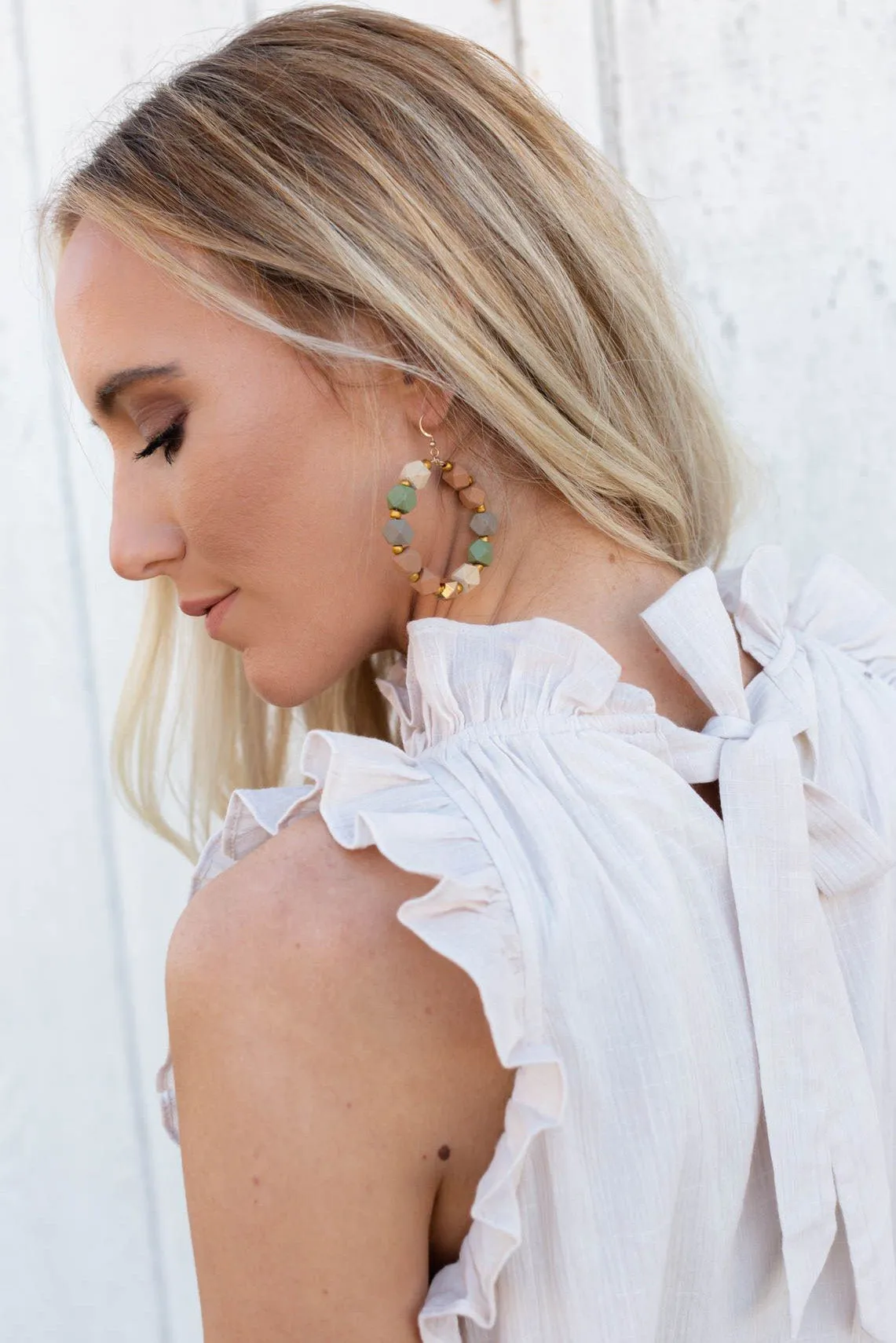 Frilled Trim Tiered White Flowy Tank Top